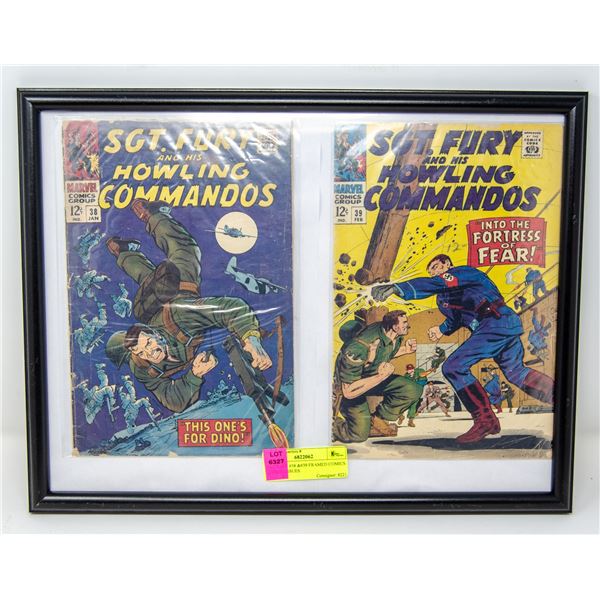 SGT FURY #38 &#39 FRAMED COMICS 12 CENT ISSUES