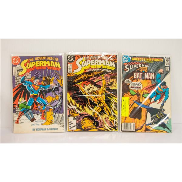 LOT OF 3 DC COMICS SUPERMAN