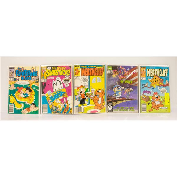 LOT OF 7 ASSORTED MARVEL COMICS THE FLINSTONES