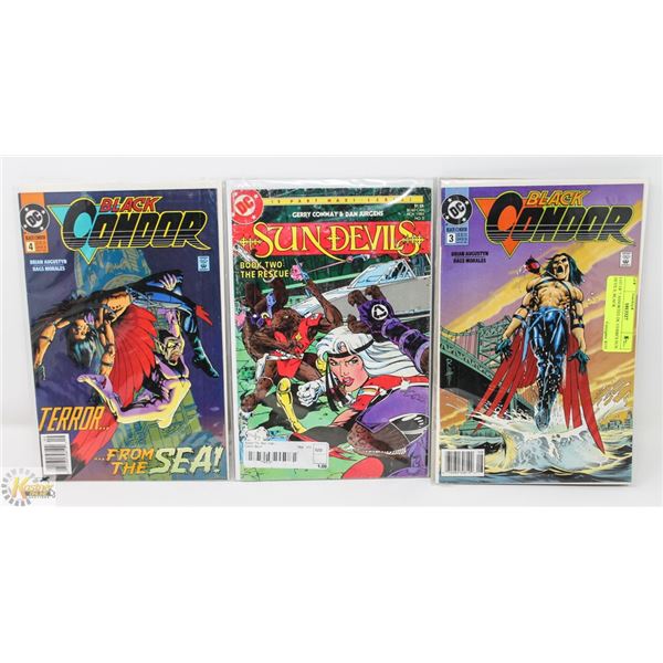 LOT OF 7 ASSORTED DC COMICS SUN DEVILS, BLACK
