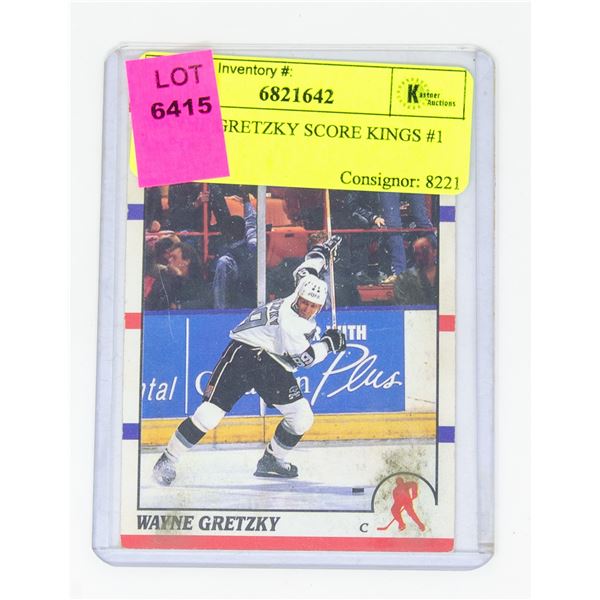 WAYNE GRETZKY SCORE KINGS #1 CARD