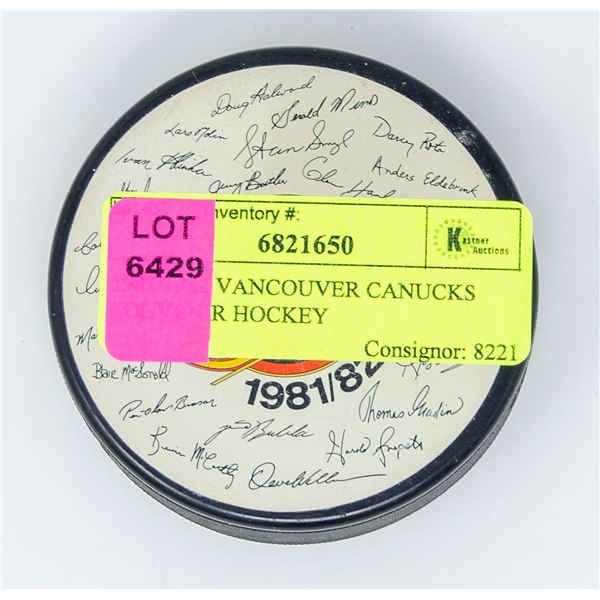 1981/1982 VANCOUVER CANUCKS SOUVENIR HOCKEY