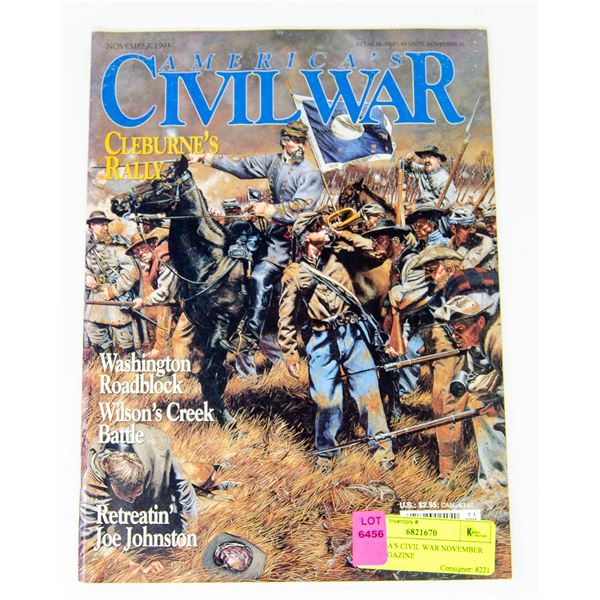 AMERICA'S CIVIL WAR NOVEMBER 1993 MAGAZINE