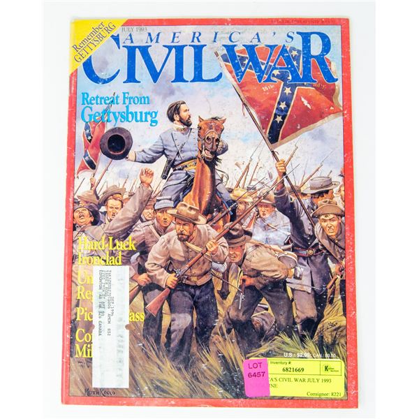 AMERICA'S CIVIL WAR JULY 1993 MAGAZINE