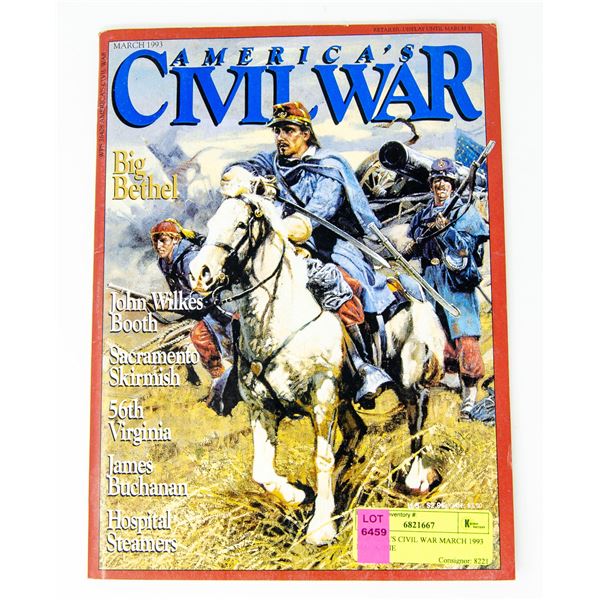 AMERICA'S CIVIL WAR MARCH 1993 MAGAZINE