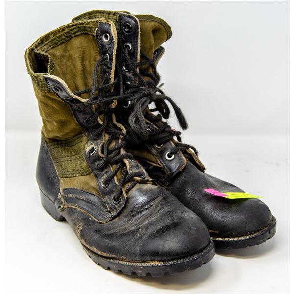VIETNAM WAR US JUNGLE COMBAT WORN SIZE 10 BOOTS