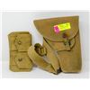 Image 1 : RARE WW2 CANADIAN HOLDER, BELT AND AMMO POUCH
