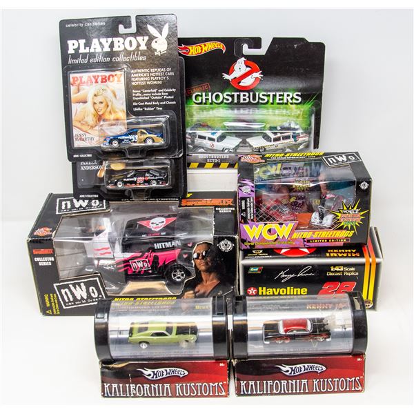 LOT OF COLLECTIBLE VEHICLES PLAYBOY AND NWO
