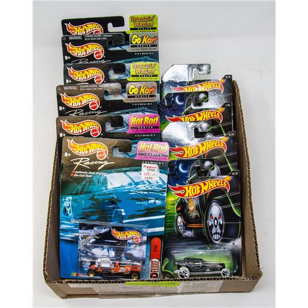 FLAT OF COLLECTIBLE HOT WHEELS CARS ON CARD
