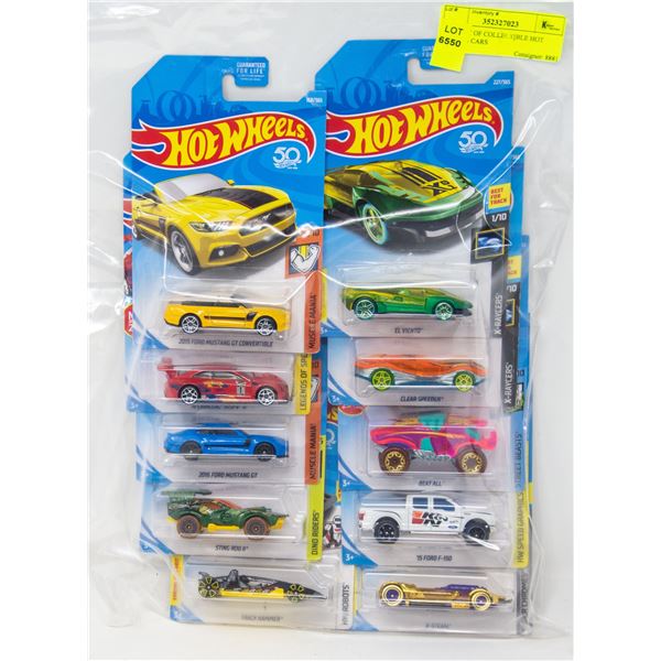 BAG LOT OF COLLECTIBLE HOT WHEELS CARS