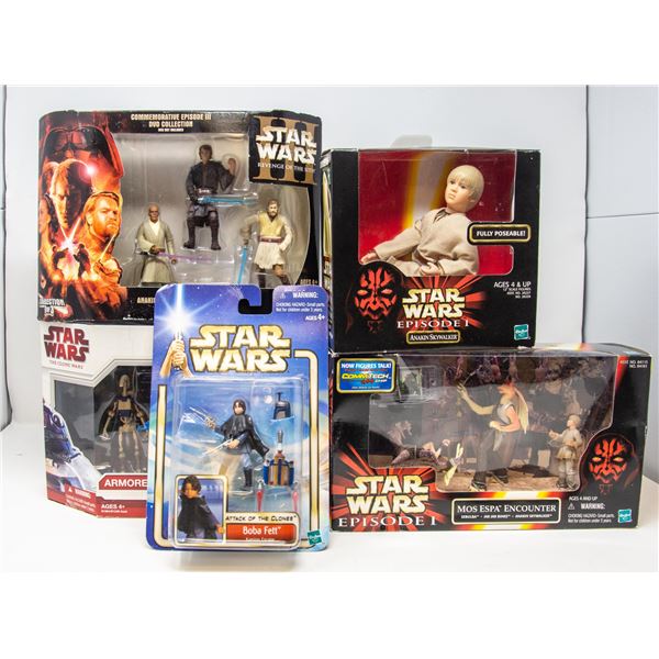 LOT OF STAR WARS TOYS STILL SEALED
