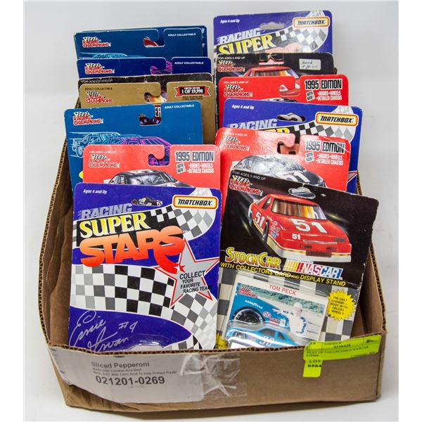 FLAT OF COLLECTIBLE NASCAR ITEMS