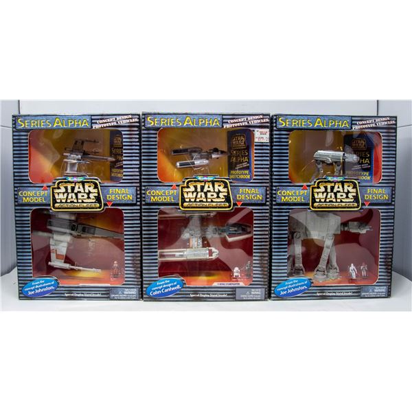 LOT OF STAR WARS SERIES ALPHA CONCEPT VEHICLES