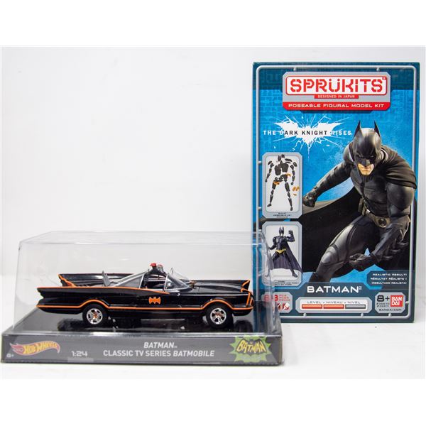 1:24 SCALE HOT WHEELS BATMOBILE AND BATMAN MODEL
