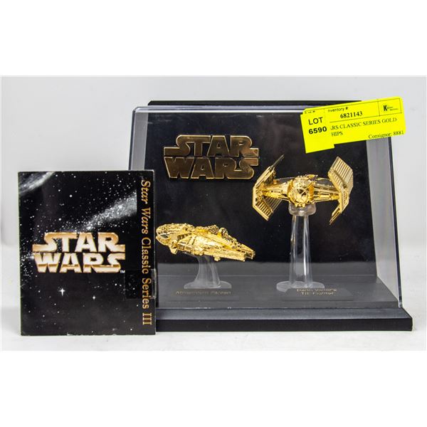 STAR WARS CLASSIC SERIES GOLD COLOR SHIPS