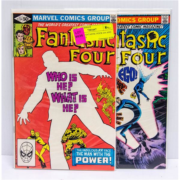 MARVEL FANTASTIC FOUR 234 AND 235 COMICS