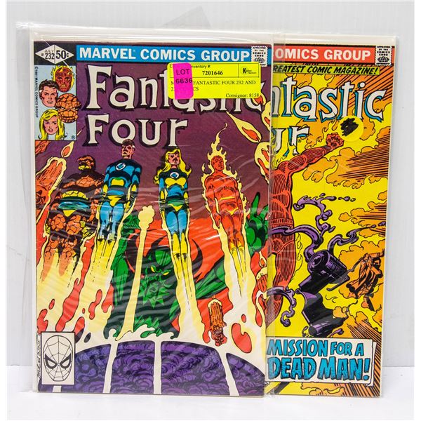 MARVEL FANTASTIC FOUR 232 AND 233 COMICS