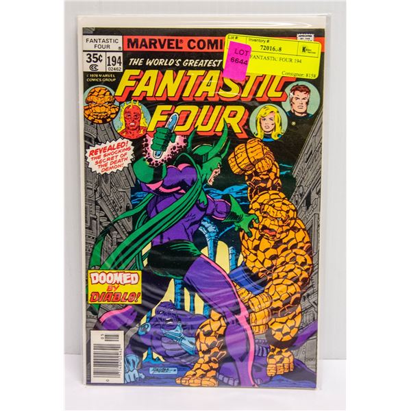 MARVEL FANTASTIC FOUR 194 COMIC