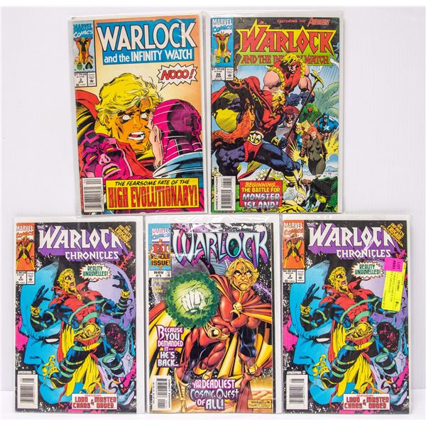 LOT OF 5 MARVEL COMICS THE WARLOCK CHRONICLES