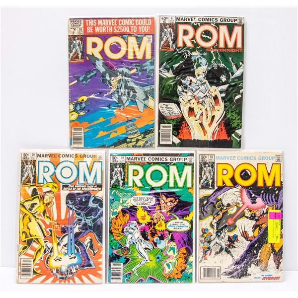 LOT OF 5 MARVEL COMICS ROM