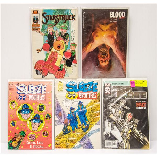 LOT OF 5 ASSORTED COMICS
