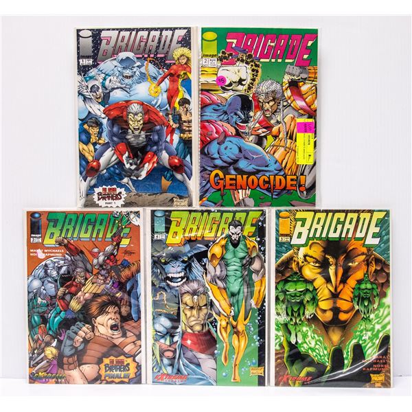 LOT OF 5 IMAGE COMICS BRIGADE