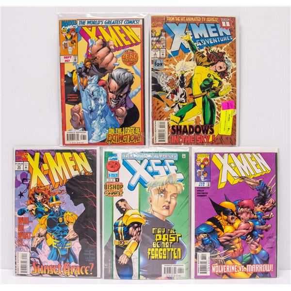 LOT OF 5 MARVEL COMICS X-MEN