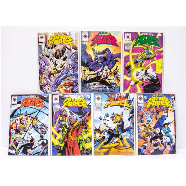 LOT OF 7 VALIANT COMICS RAI AND THE FUTURE FORCE