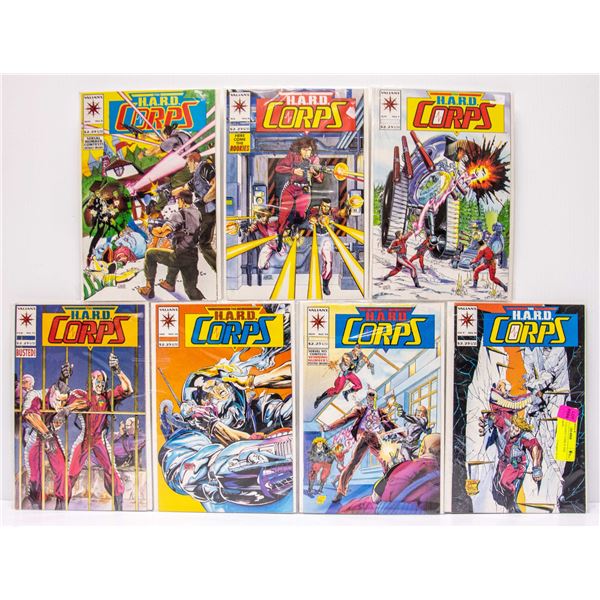 LOT OF 7 VALIANT COMICS THE HARD CORPS