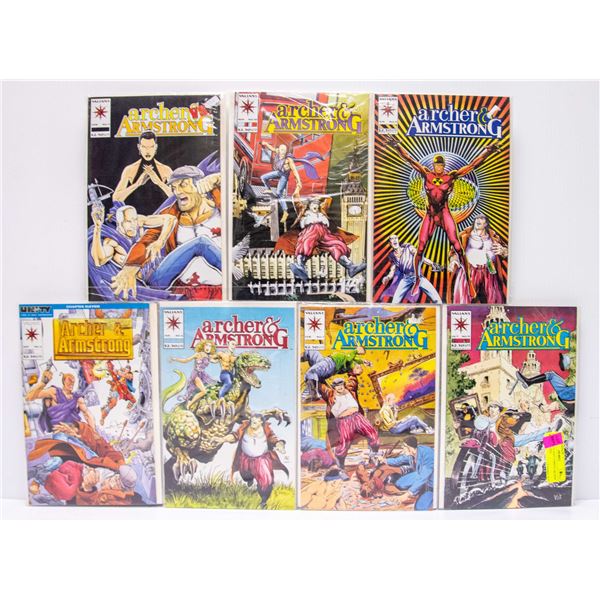 LOT OF 7 VALIANT COMICS ARCHER & ARMSTRONG