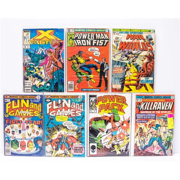 LOT OF 7 ASSORTED MARVEL COMICS