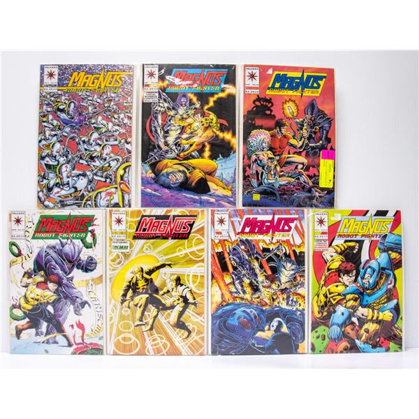 LOT OF 7 VALIANT COMICS MAGNUS ROBOT FIGHTER