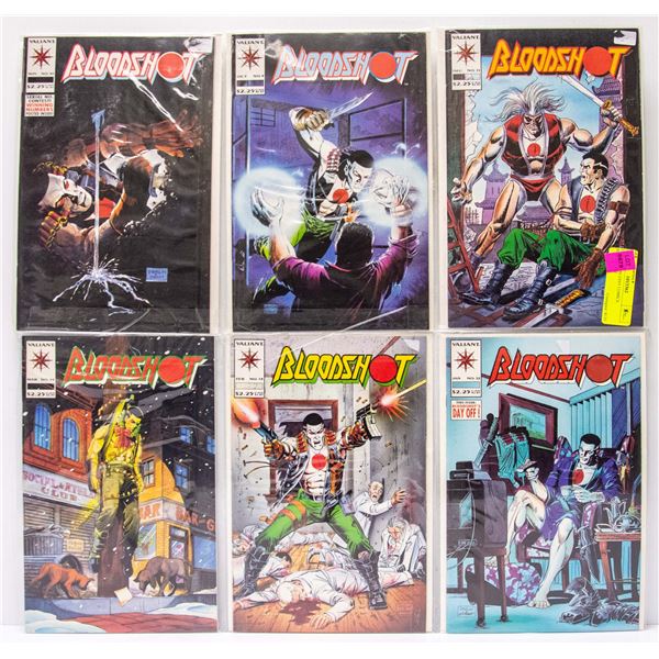 LOT OF 6 VALIANT COMICS BLOODSHOT