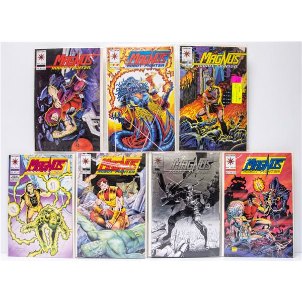 LOT OF 7 VALIANT COMICS MAGNUS ROBOT FIGHTER