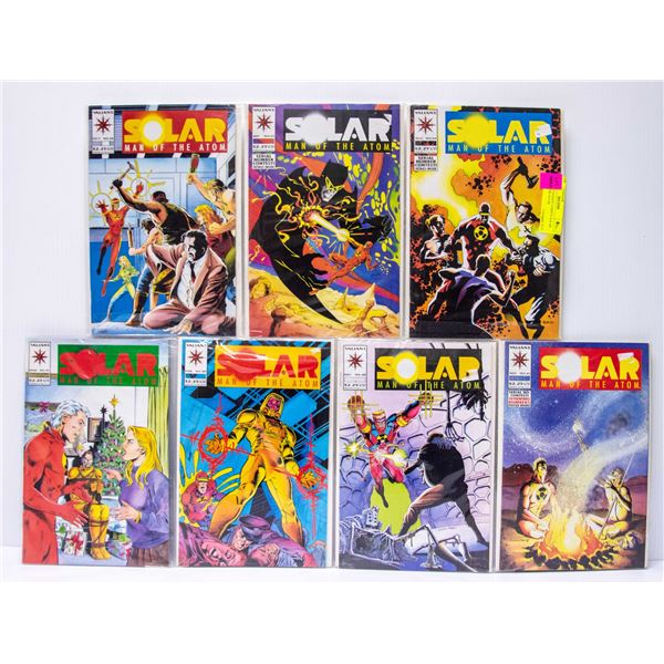 LOT OF 7 VALIANT COMICS SOLAR MAN OF THE ATOM