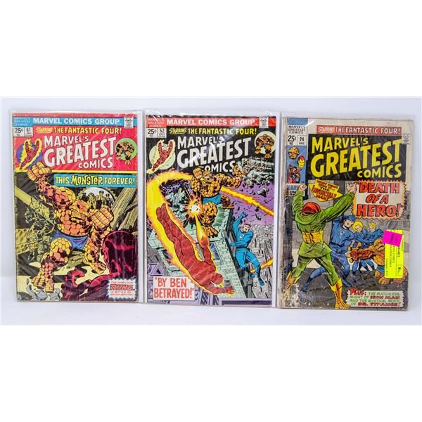 LOT OF 3 MARVEL COMICS MARVEL'S GREATEST COMICS