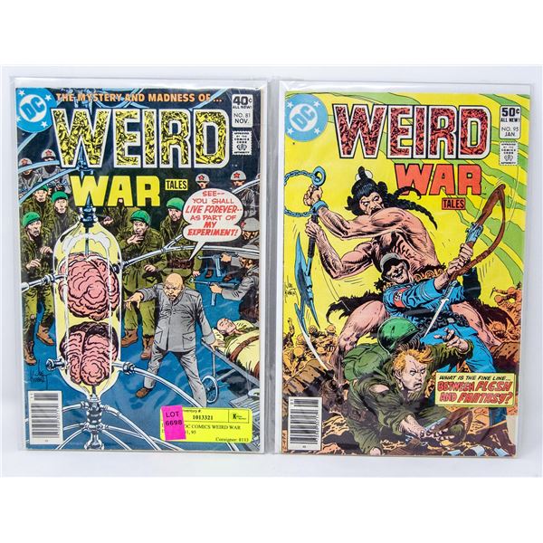 LOT OF 3 DC COMICS WEIRD WAR ISSUE 78, 81, 95