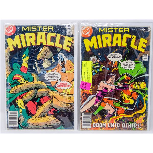 LOT OF 2 DC COMICS MISTER MIRACLE ISSUE 23, 25