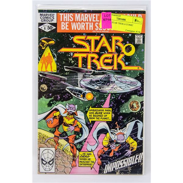 MARVEL STAR TREK 6 COMIC