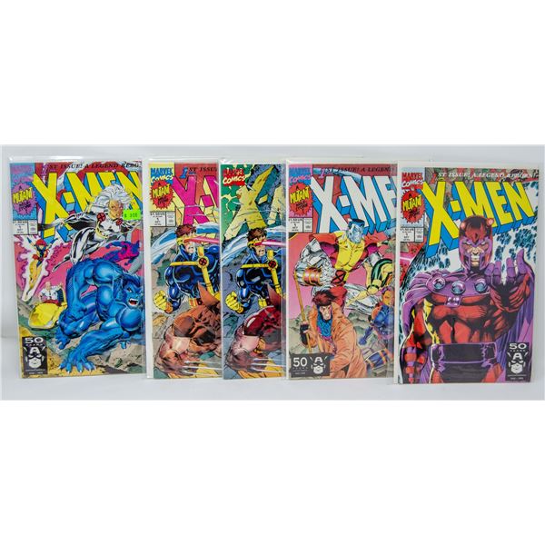MARVEL JIM LEE X-MEN ALL 5 COVER COMIC SET