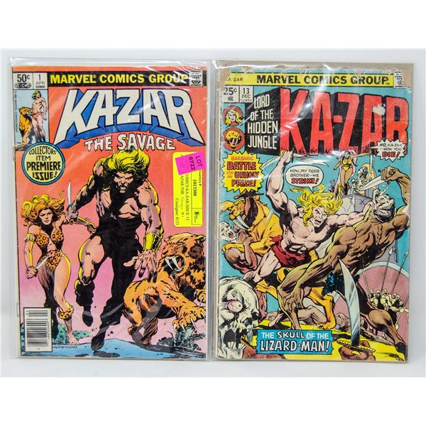 MARVEL COMICS KA-ZAR ISSUE 13 AND 17 + KAZAR THE