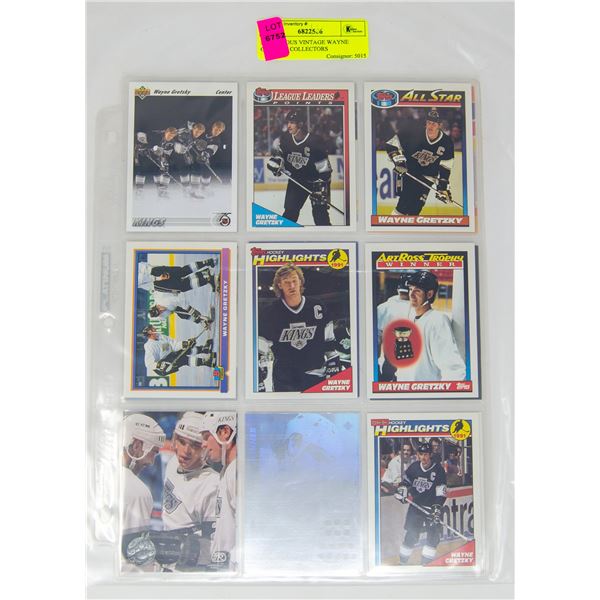 x18 VARIOUS VINTAGE WAYNE GRETZKY COLLECTORS