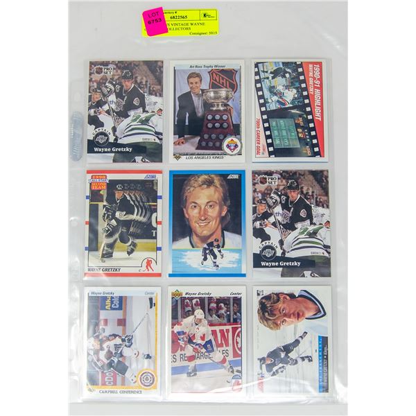 x18 VARIOUS VINTAGE WAYNE GRETZKY COLLECTORS