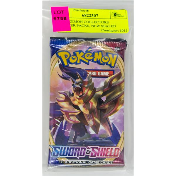 X4 POKEMON COLLECTORS BOOSTER PACKS, NEW SEALED
