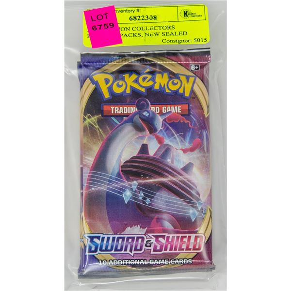 X4 POKEMON COLLECTORS BOOSTER PACKS, NEW SEALED