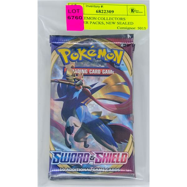 X4 POKEMON COLLECTORS BOOSTER PACKS, NEW SEALED