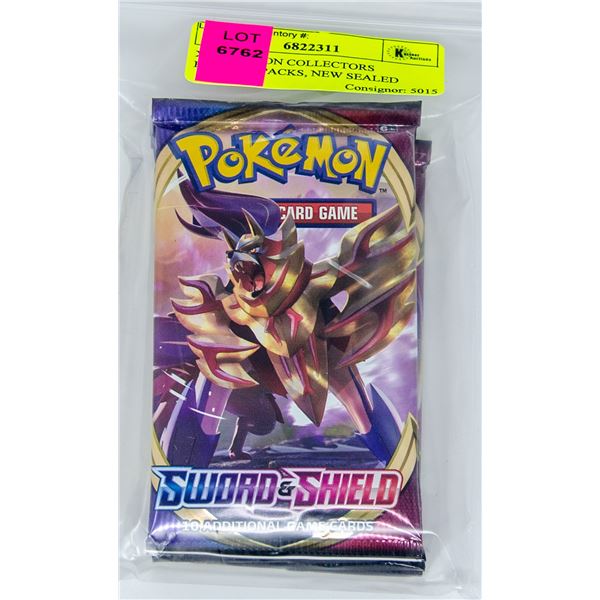 X4 POKEMON COLLECTORS BOOSTER PACKS, NEW SEALED