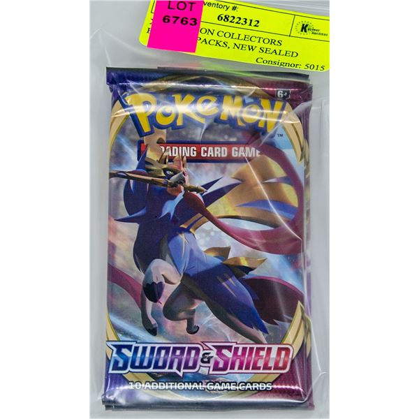 X4 POKEMON COLLECTORS BOOSTER PACKS, NEW SEALED