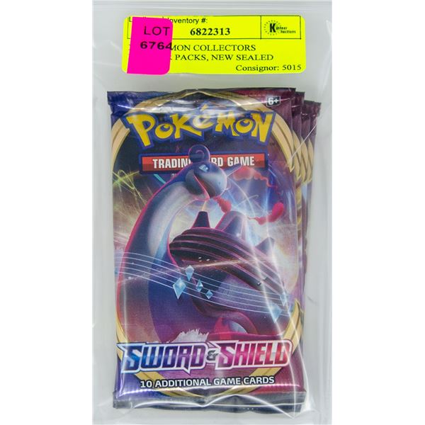 X4 POKEMON COLLECTORS BOOSTER PACKS, NEW SEALED