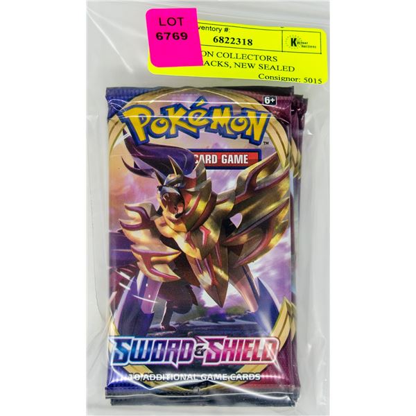 X4 POKEMON COLLECTORS BOOSTER PACKS, NEW SEALED